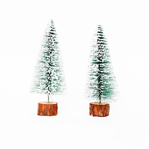 2개입 하양 눈트리 대 18cm