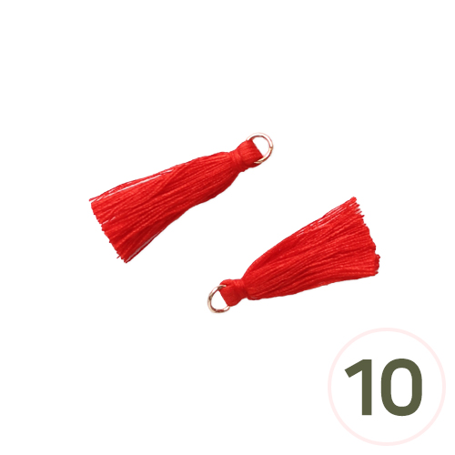 전통타슬*빨강 2x3cm (10개입) B-06-01