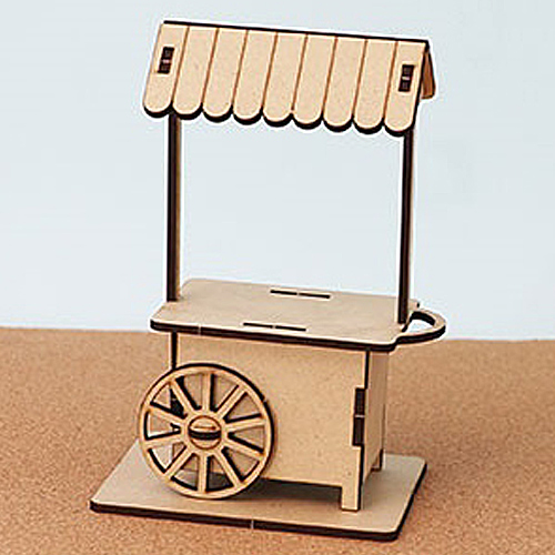 5개입 우드 입체 포장 마차 소