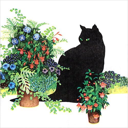 냅킨아트 1332808 Black Cat Flower Pot 냅킨20매 33x33cm 2460