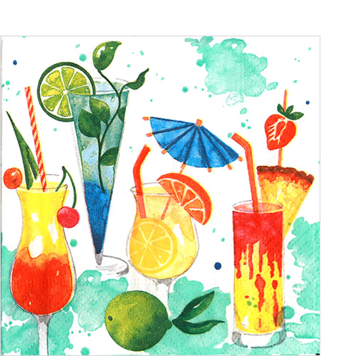 냅킨아트 100683 Colourful drinks 냅킨20매 25x25cm 2573