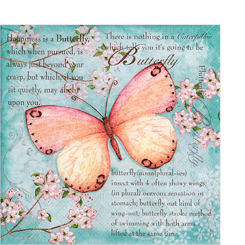 냅킨아트 100225 Butterfly poetry 냅킨20매 25x25cm 2583