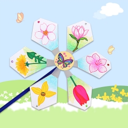(MS)봄에 피는 꽃 바람개비