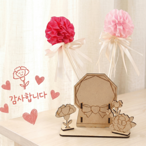 우드 어버이날 카네이션 감사패 다용도 꽂이 데코판