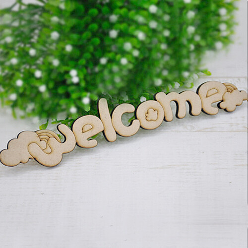 A-Y 글씨 무지개 welcome 21x4cm 두께 5mm 5개입