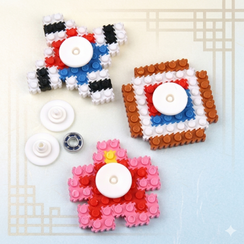 디폼 블럭 무궁화 태극기 한국 사랑 회전 피젯 스피너 만들기 1개입