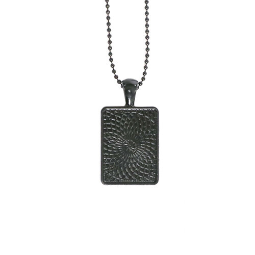 군번 목걸이 펜던트 검정 2호 직사각 18x25mm 5개입
