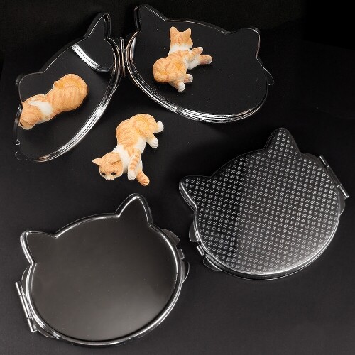 고양이 접이식 양면 손 거울