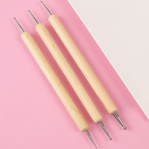 양면 도트펜 우드스틱 3종