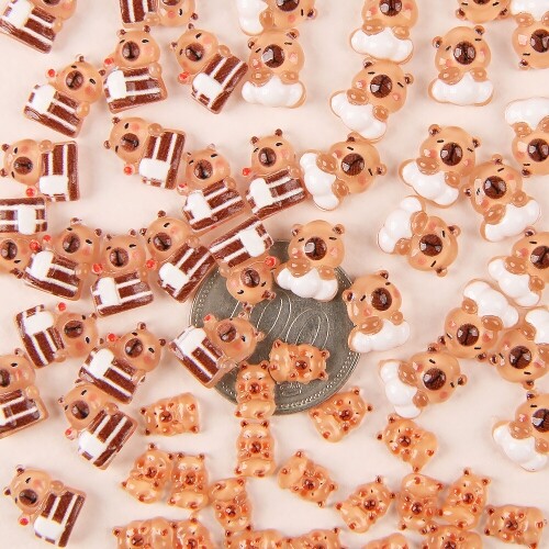 20개입 레진 아트 미니 카피바라 파츠