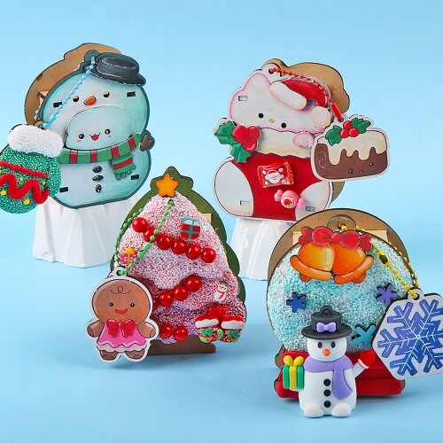 우드 DIY 크리스마스 입체 무드등 키링 만들기