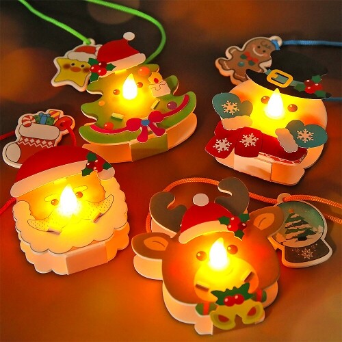 [세트상품] 한정판매 4종 세트 LED 크리스마스 오너먼트 목걸이 만들기