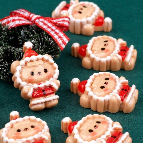10개입 미니어처 산타 옷 곰돌이 장식데코