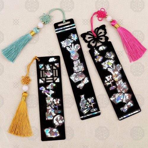 검정 아크릴 책가도 자개 책갈피 만들기