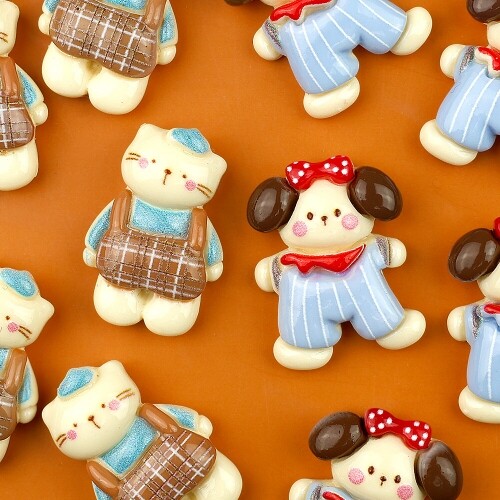 10개입 미니어처 멜빵 강아지 고양이 장식 데코