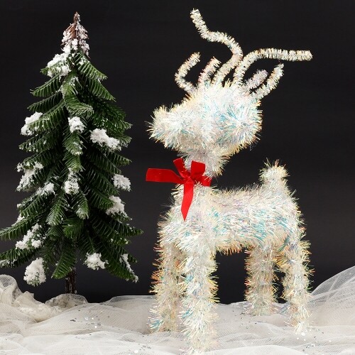 반짝 실버 루돌프 장식 35cm