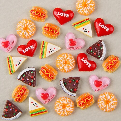 20개입 미니어처 빵 과일 하트