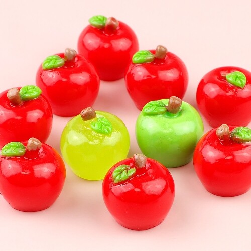 10개입 미니어처 빨강 초록 사과