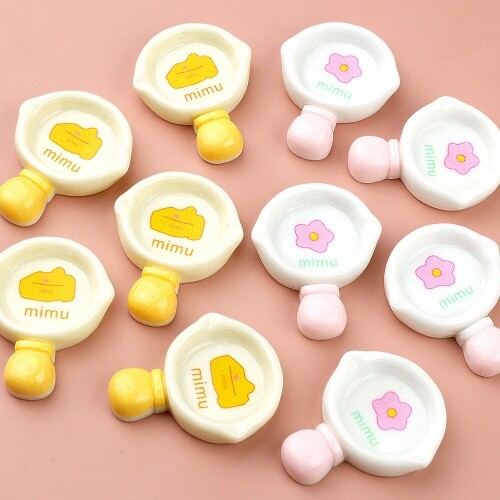 10개입 미니어처 파스텔 손잡이 양쪽 뾰족 접시