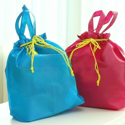 한정 판매 부직포 칼라 복주머니 손가방 백팩