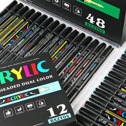 프리미엄 트윈 아크릴 듀얼 브러쉬 마카펜 세트