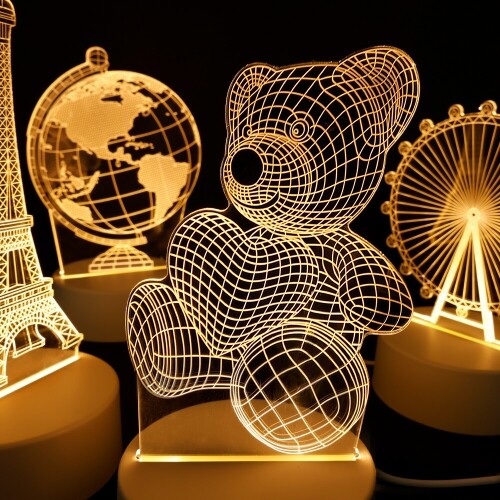 LED 아크릴 감성 착시 스탠드 무드등