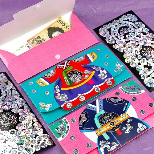 4개입 전통 한복 용돈 봉투