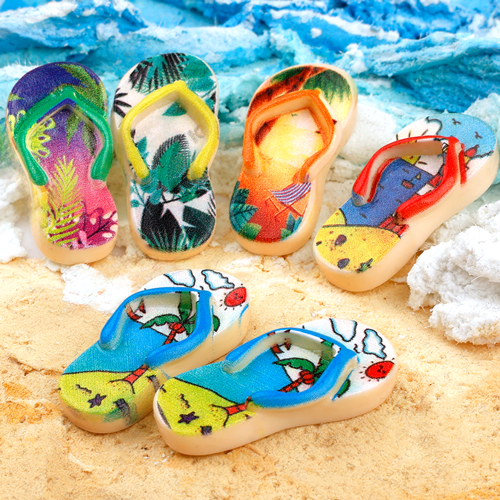 10개입 미니어처 야자수 등대 쪼리 슬리퍼