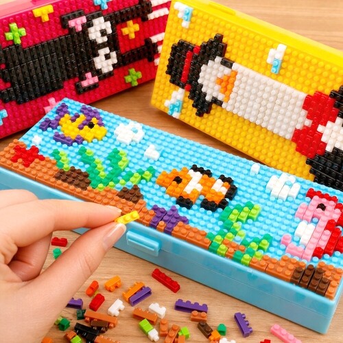 DIY 나노 블럭 동물 친구들 필통 만들기