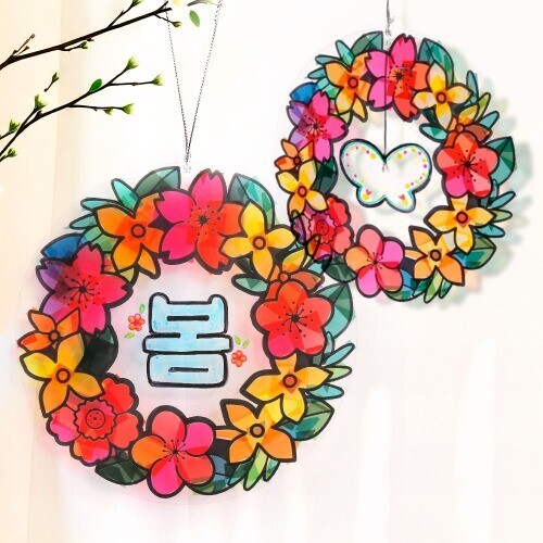 (MS) 쉽게 만드는 봄꽃 리스 썬캐쳐