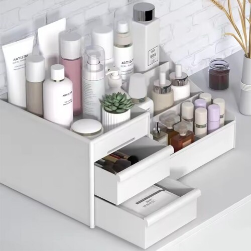 화이트 3단 멀티 미니 서랍 다용도 정리함