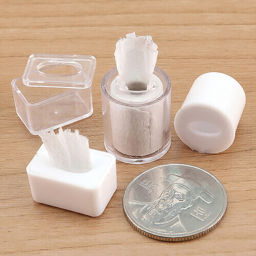 4개입 미니어처 사각 원형 휴지 케이스