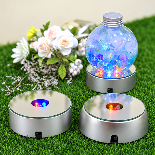LED 3색 조명 거치대 원형 8x3cm