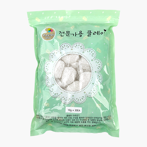 파스텔 볼클레이 단체수업용 10gx30개 흰색