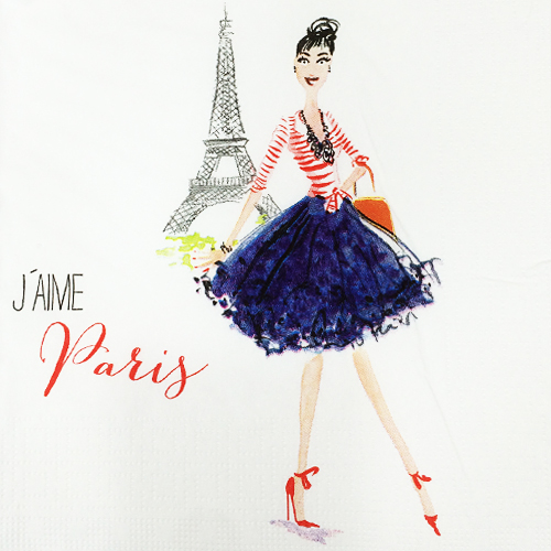 냅킨아트 1331959 Paris city girl 냅킨20매 33x33cm 0381
