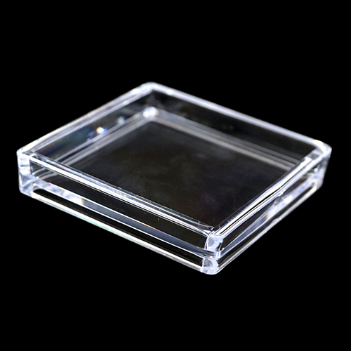 아크릴 사각 컵받침 외경 10.5x10.5cm