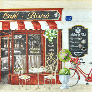 냅킨아트 R0414 CABI Cafe bistrot 냅킨20매 33x33cm 0582