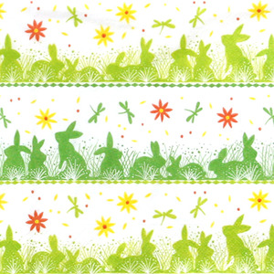 냅킨아트 2000224 Bunny meadow 냅킨20매 33x33cm 1562